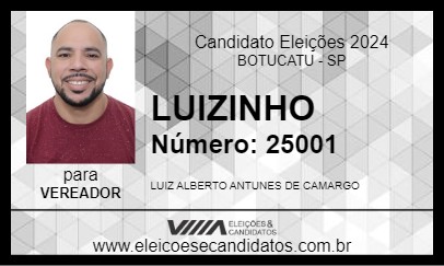 Candidato LUIZINHO 2024 - BOTUCATU - Eleições