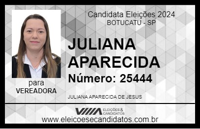 Candidato JULIANA APARECIDA 2024 - BOTUCATU - Eleições