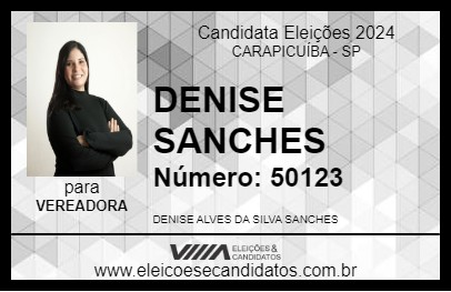 Candidato DENISE SANCHES 2024 - CARAPICUÍBA - Eleições