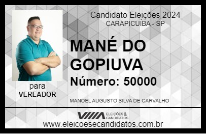 Candidato MANÉ DO GOPIUVA 2024 - CARAPICUÍBA - Eleições