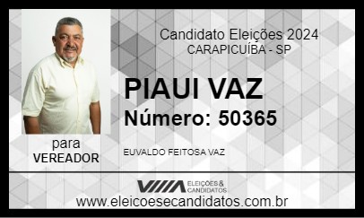 Candidato PIAUI VAZ 2024 - CARAPICUÍBA - Eleições