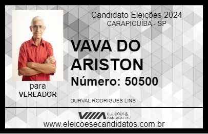 Candidato VAVA DO ARISTON 2024 - CARAPICUÍBA - Eleições