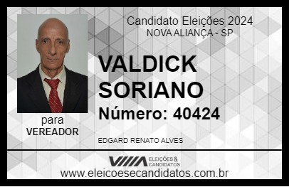 Candidato VALDICK SORIANO 2024 - NOVA ALIANÇA - Eleições