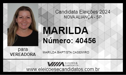 Candidato MARILDA 2024 - NOVA ALIANÇA - Eleições