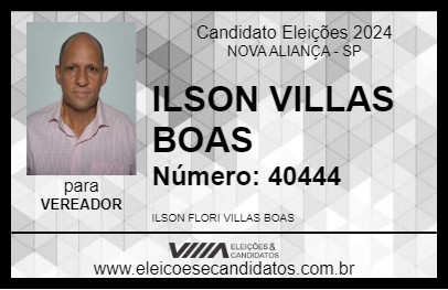 Candidato ILSON VILLAS BOAS 2024 - NOVA ALIANÇA - Eleições