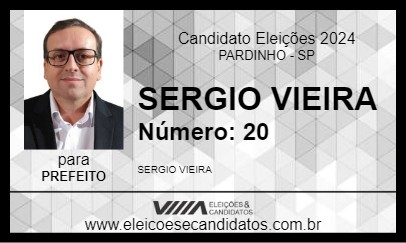 Candidato SERGIO VIEIRA 2024 - PARDINHO - Eleições