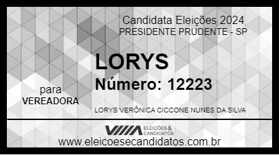 Candidato LORYS 2024 - PRESIDENTE PRUDENTE - Eleições