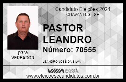 Candidato PASTOR LEANDRO 2024 - CHAVANTES - Eleições