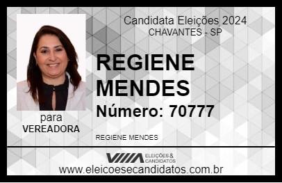 Candidato REGIENE MENDES 2024 - CHAVANTES - Eleições