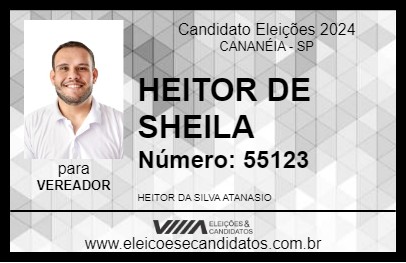 Candidato HEITOR DE SHEILA  2024 - CANANÉIA - Eleições