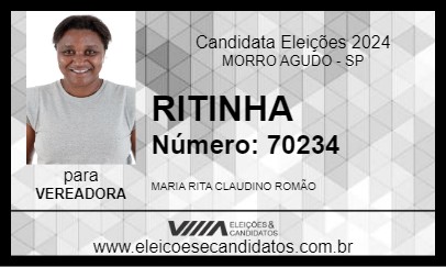 Candidato RITINHA 2024 - MORRO AGUDO - Eleições