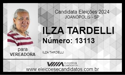 Candidato ILZA TARDELLI 2024 - JOANÓPOLIS - Eleições