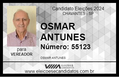 Candidato OSMAR ANTUNES 2024 - CHAVANTES - Eleições