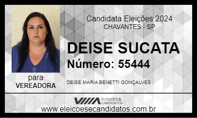 Candidato DEISE SUCATA 2024 - CHAVANTES - Eleições