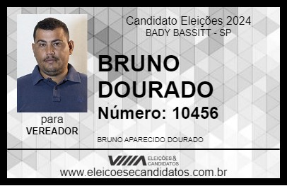 Candidato BRUNO DOURADO 2024 - BADY BASSITT - Eleições