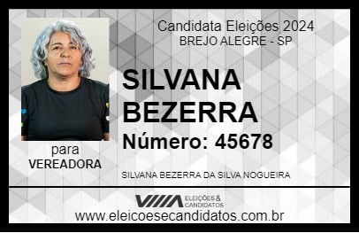 Candidato SILVANA BEZERRA 2024 - BREJO ALEGRE - Eleições