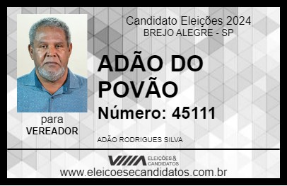 Candidato ADÃO DO POVÃO 2024 - BREJO ALEGRE - Eleições