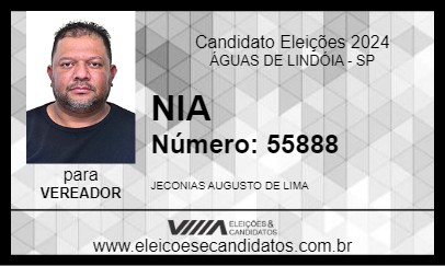 Candidato NIA 2024 - ÁGUAS DE LINDÓIA - Eleições