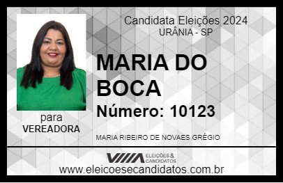 Candidato MARIA DO BOCA 2024 - URÂNIA - Eleições