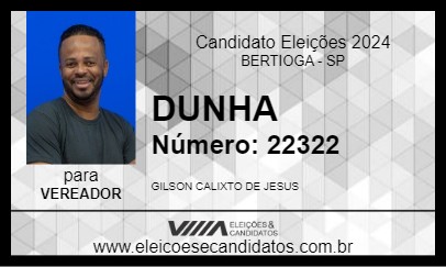 Candidato DUNHA 2024 - BERTIOGA - Eleições