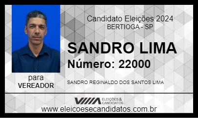 Candidato SANDRO LIMA 2024 - BERTIOGA - Eleições