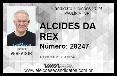 Candidato ALCIDES DA REX 2024 - PAULÍNIA - Eleições