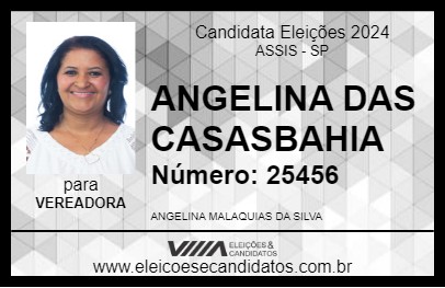 Candidato ANGELINA DAS CASASBAHIA 2024 - ASSIS - Eleições