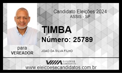 Candidato TIMBA 2024 - ASSIS - Eleições