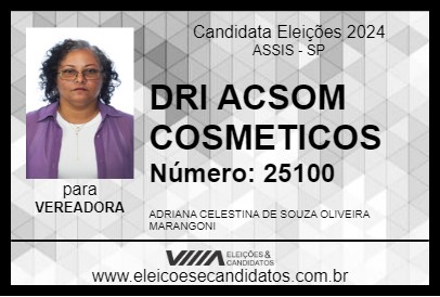 Candidato DRI ACSOM COSMETICOS 2024 - ASSIS - Eleições