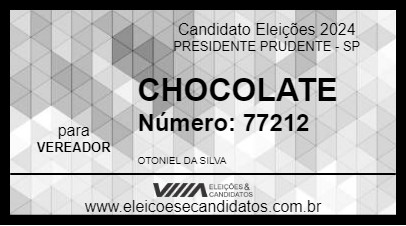 Candidato CHOCOLATE 2024 - PRESIDENTE PRUDENTE - Eleições