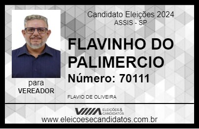 Candidato FLAVINHO DO PALIMERCIO 2024 - ASSIS - Eleições