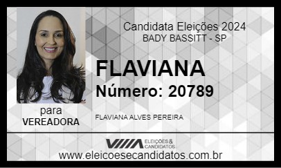 Candidato FLAVIANA 2024 - BADY BASSITT - Eleições