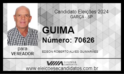 Candidato GUIMARÃES 2024 - GARÇA - Eleições