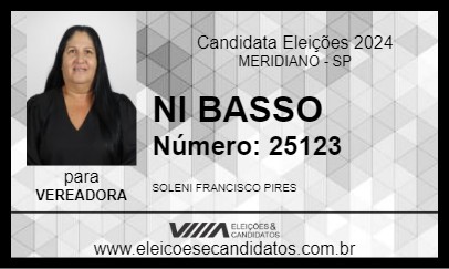 Candidato NI BASSO  2024 - MERIDIANO - Eleições