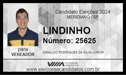 Candidato LINDINHO 2024 - MERIDIANO - Eleições