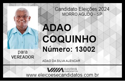 Candidato ADAO COQUINHO 2024 - MORRO AGUDO - Eleições