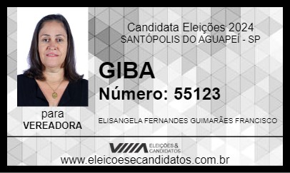 Candidato GIBA 2024 - SANTÓPOLIS DO AGUAPEÍ - Eleições