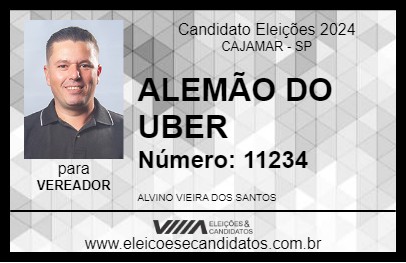 Candidato ALEMÃO DO UBER 2024 - CAJAMAR - Eleições