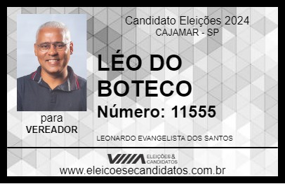 Candidato LÉO DO BOTECO 2024 - CAJAMAR - Eleições