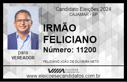 Candidato IRMÃO FELICIANO 2024 - CAJAMAR - Eleições