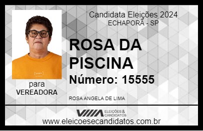 Candidato ROSA DA PISCINA 2024 - ECHAPORÃ - Eleições