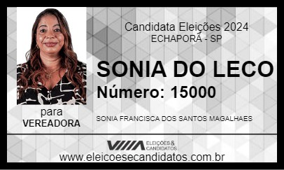 Candidato SONIA DO LECO 2024 - ECHAPORÃ - Eleições