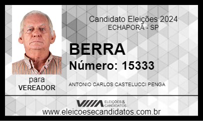 Candidato BERRA 2024 - ECHAPORÃ - Eleições