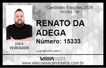 Candidato RENATO DA ADEGA 2024 - ITATIBA - Eleições