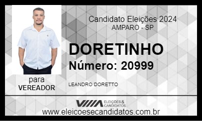 Candidato DORETINHO 2024 - AMPARO - Eleições