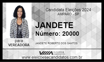 Candidato JANDETE 2024 - AMPARO - Eleições