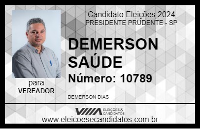 Candidato DEMERSON SAÚDE 2024 - PRESIDENTE PRUDENTE - Eleições