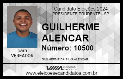 Candidato GUILHERME ALENCAR 2024 - PRESIDENTE PRUDENTE - Eleições