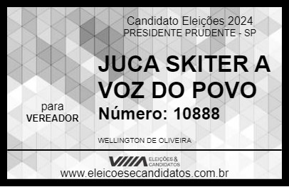 Candidato JUCA SKITER A VOZ DO POVO 2024 - PRESIDENTE PRUDENTE - Eleições