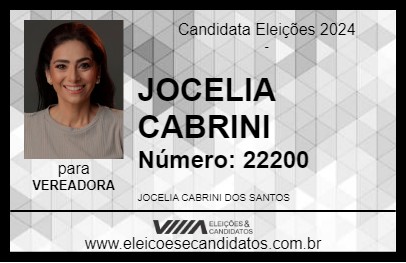 Candidato JOCELIA CABRINI 2024 - JALES - Eleições